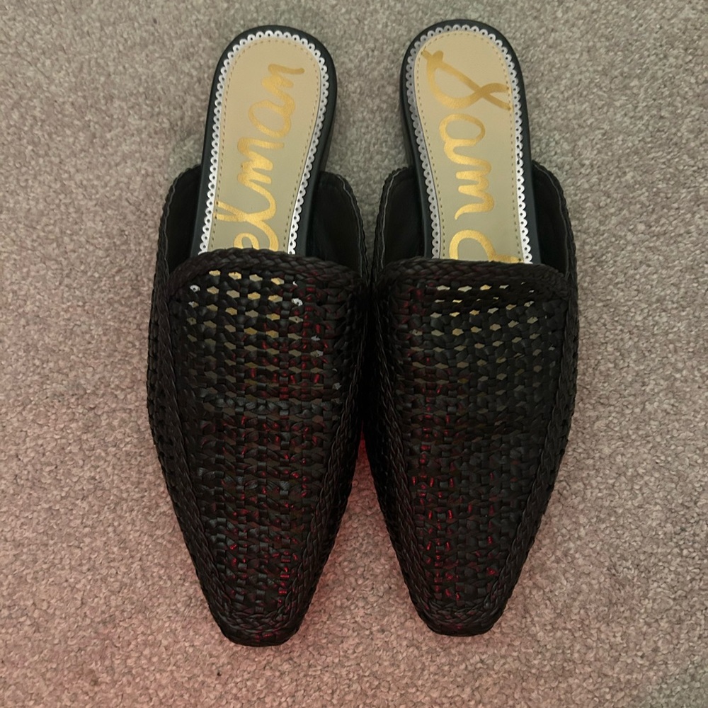 Black mesh slides, Sam Edelman, 9, box not included.